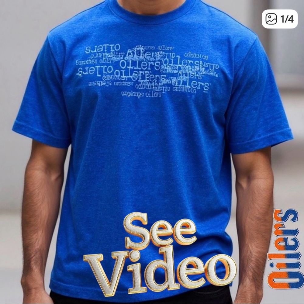 👛 (ANY 2/$15) WAVES Edmonton Oilers Short Sleeve Tee/Jersey